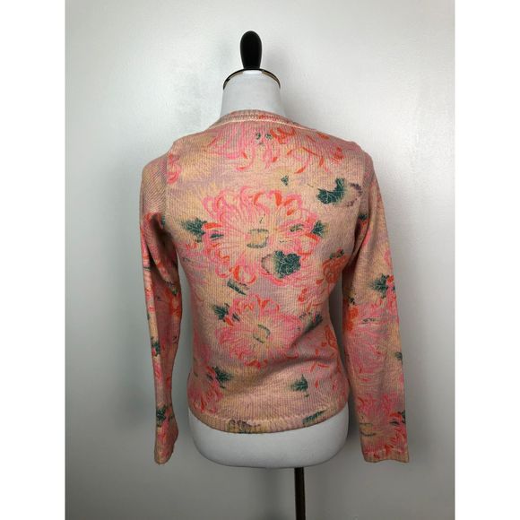 Anthropologie Postmark Devon Pink Floral Cardigan - Picture 6 of 7